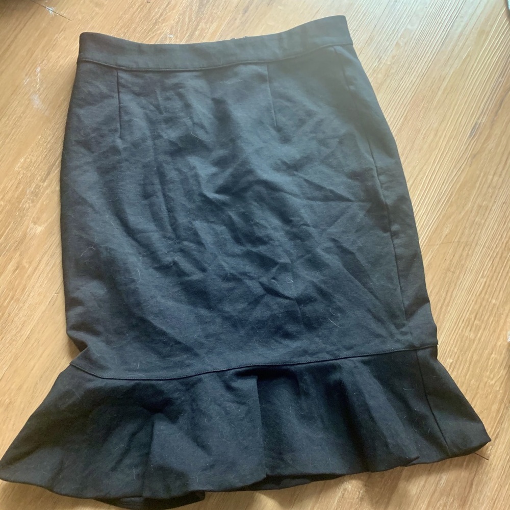 Anthropologie black peplum skirt
